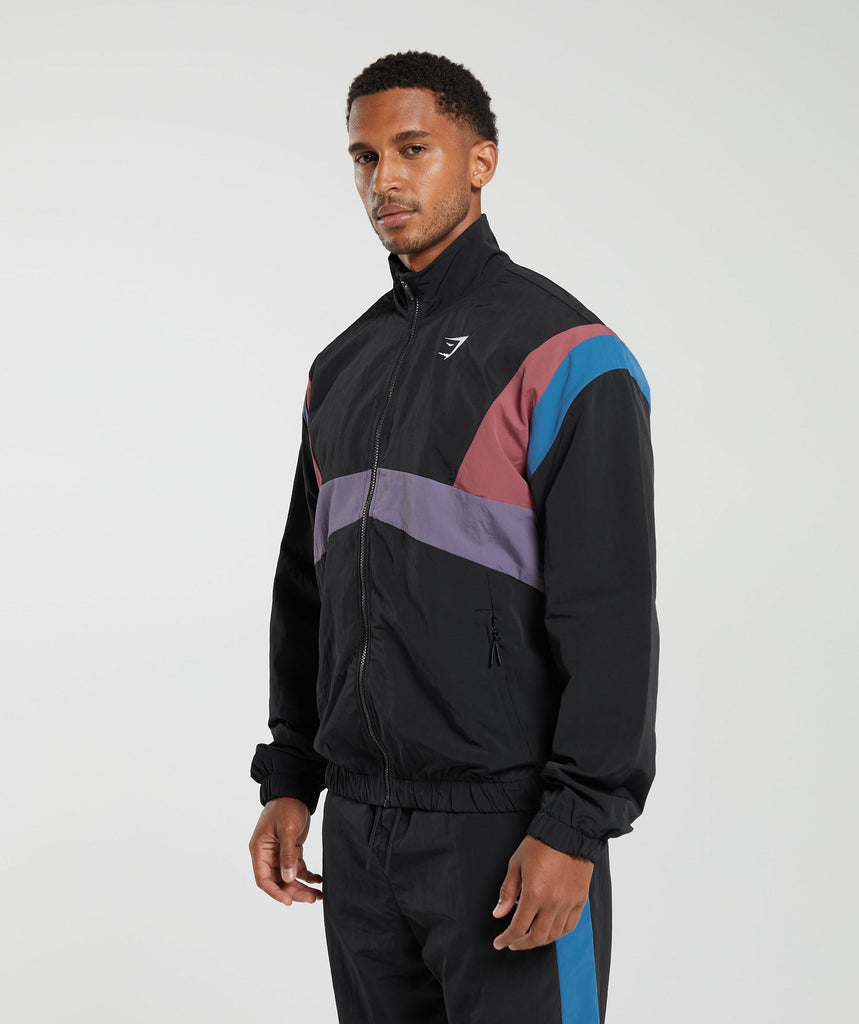 Gymshark Retro Track Jacket Black/Blue/Purple/Soft Berry Gymshark