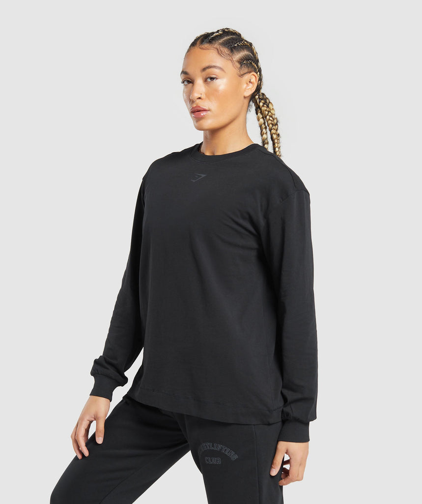 Gymshark Weightlifting Long Sleeve Top Black Gymshark