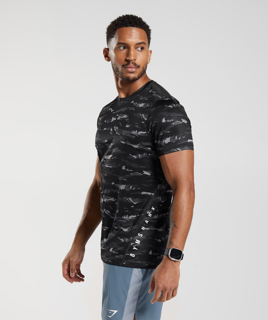 Gymshark Sport TShirt Onyx Grey Print Gymshark