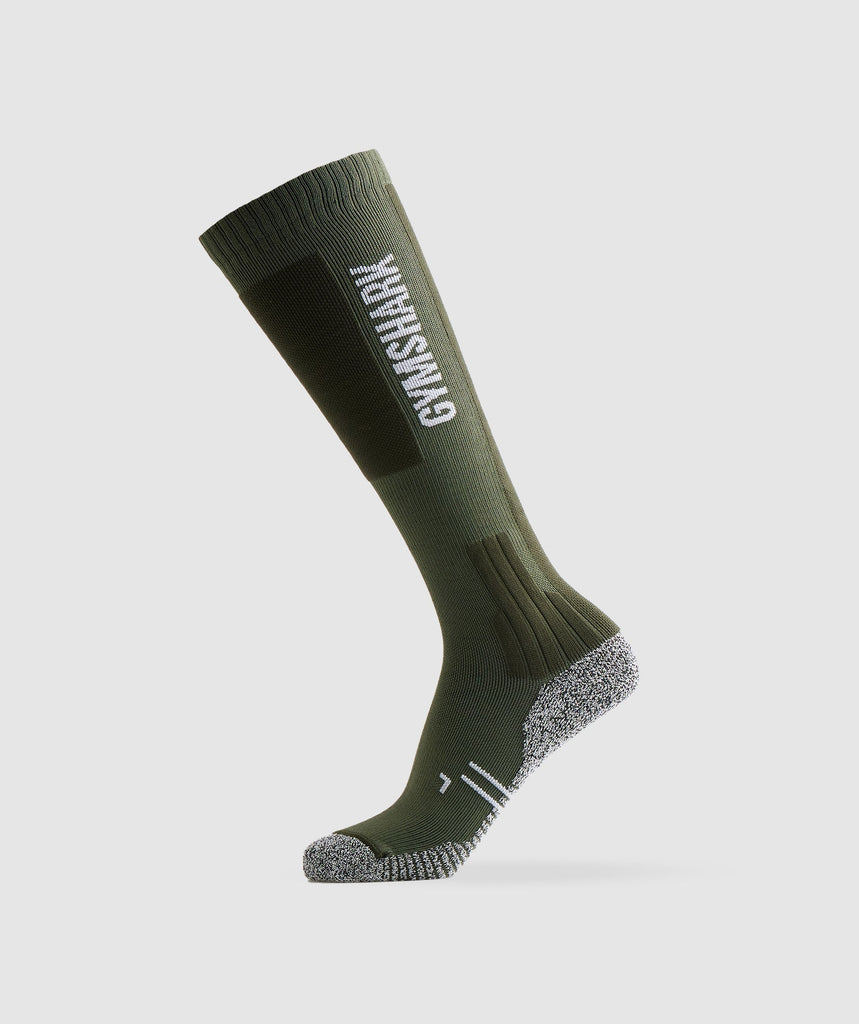 Gymshark Weightlifting Sock Olive Green Gymshark