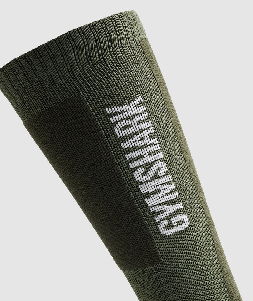 Gymshark Weightlifting Sock Olive Green Gymshark