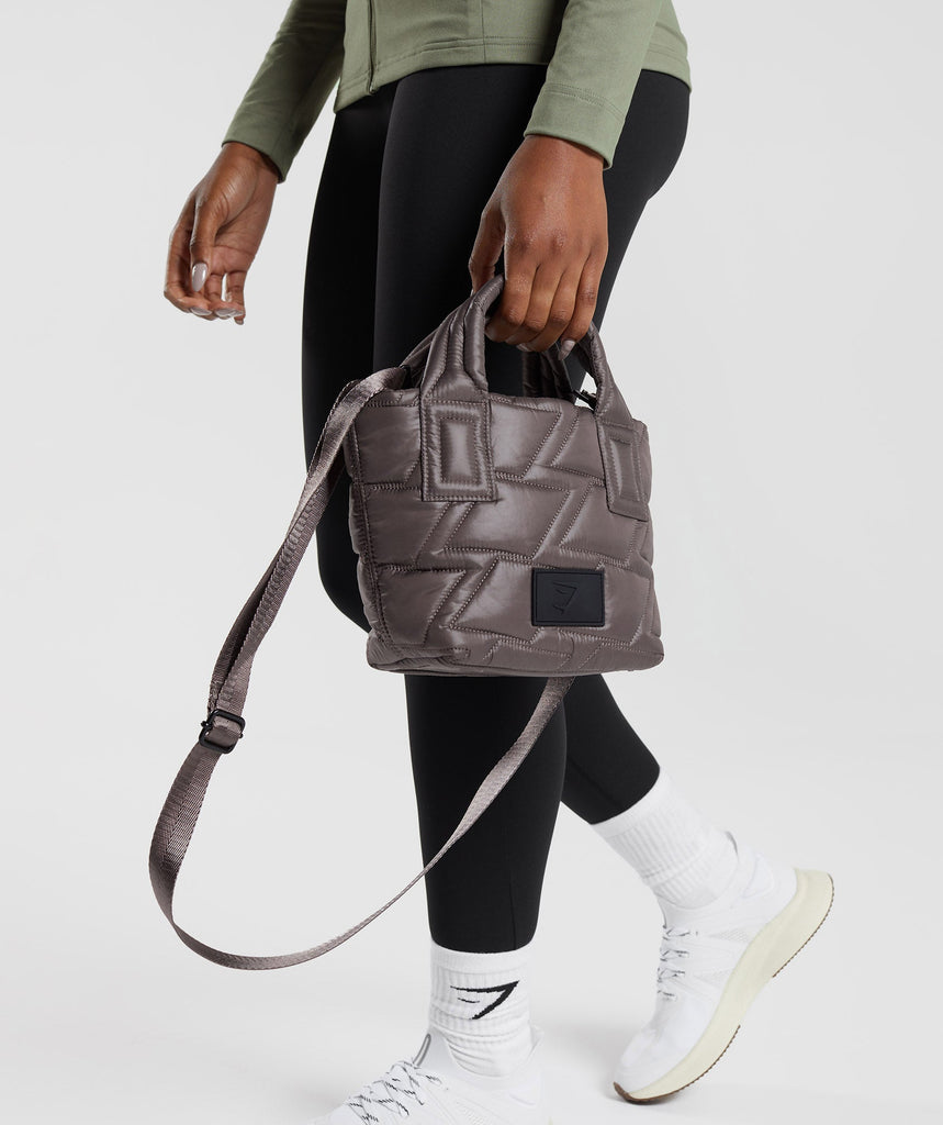 Quilted Mini Gym Bag For Women – Light Purple Tote With Wet Pocket & Detachable Coin Purse