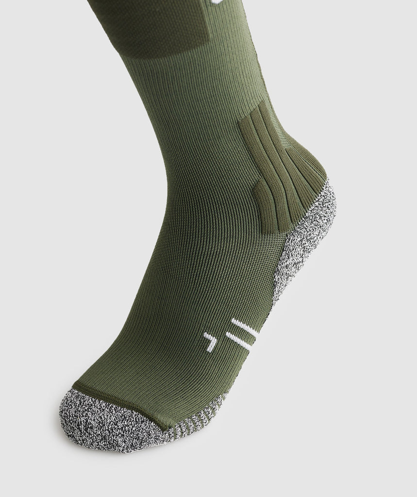 Gymshark Weightlifting Sock Olive Green Gymshark